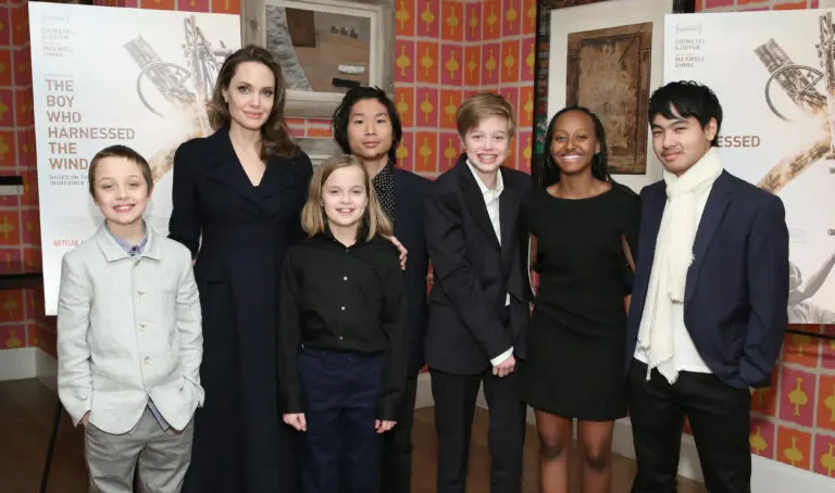 Angelina Jolie with children