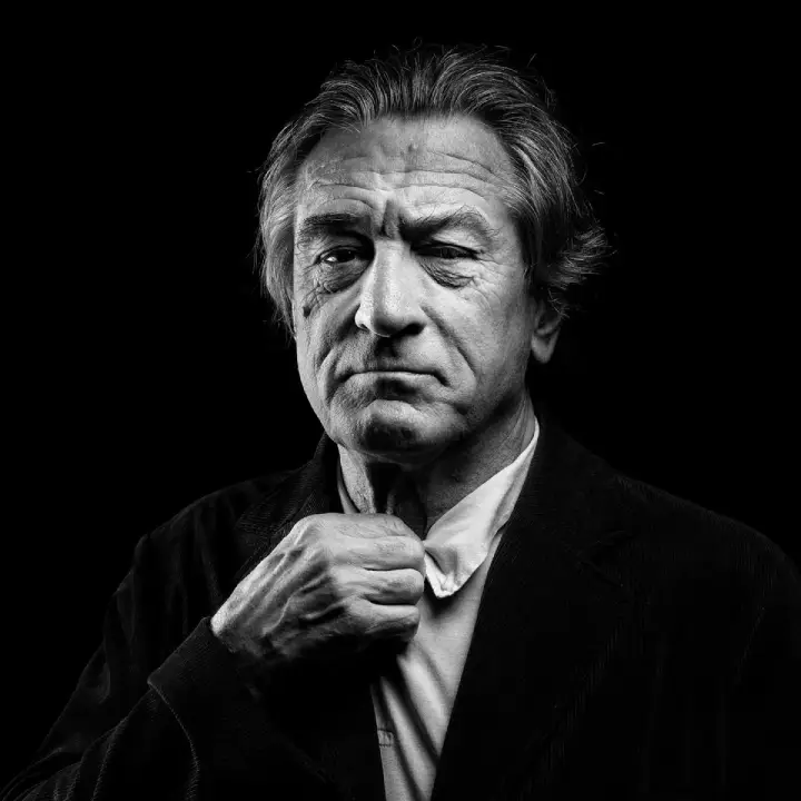Legendary actor Robert De Niro, known for iconic roles and outspoken views.